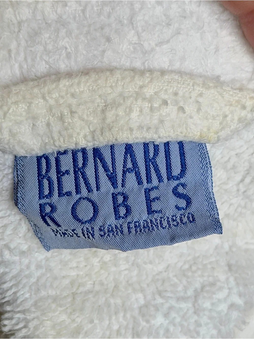Classic White Terry Bathrobe with Embroidered Crest - Luxury Home Robe